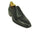 Mens Two Tone Contrast Leather Wingtip Dress Shoe in Black