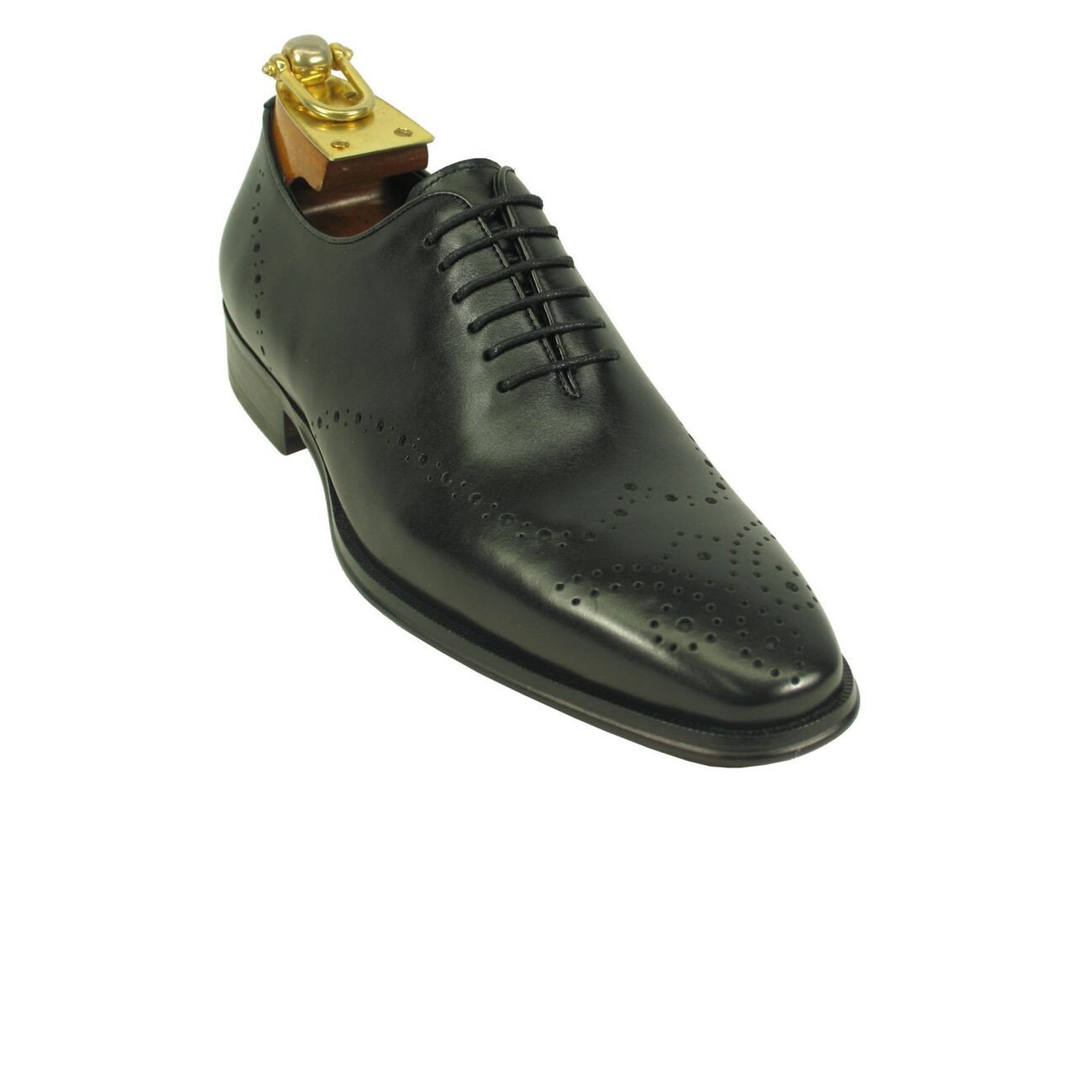 Mens Two Tone Contrast Leather Wingtip Dress Shoe in Navy - 8.5