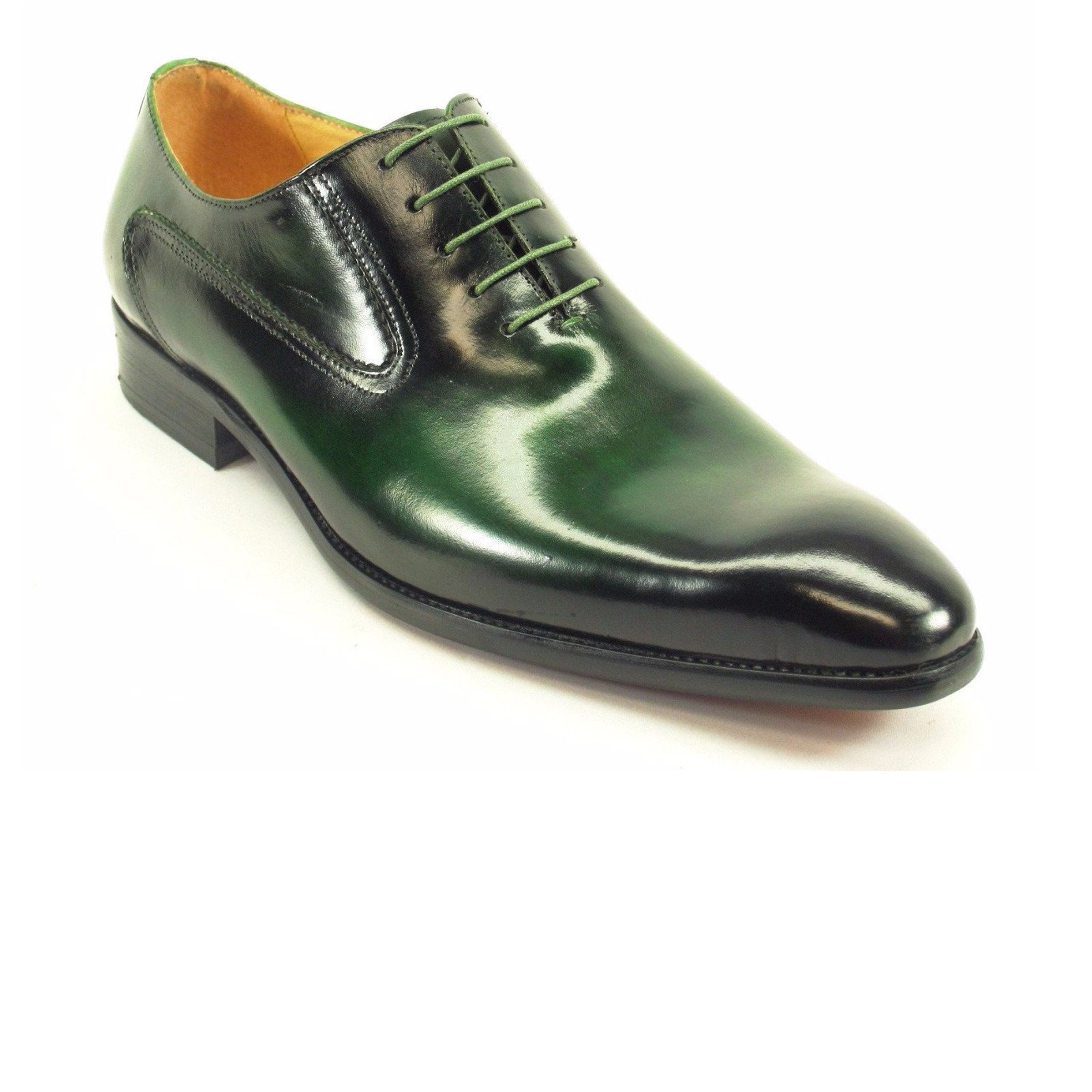 Mens Two Tone Hand Painted Leather Dress Shoe in Cognac - 8.5