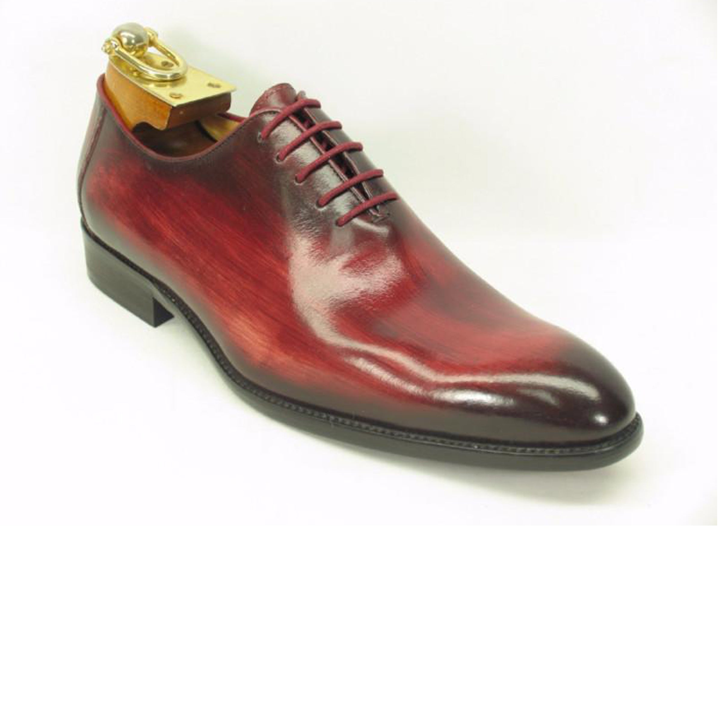 Mens Carrucci Hand Painted Oxford Lace Up Dress Shoe in Charcoal Grey - 7