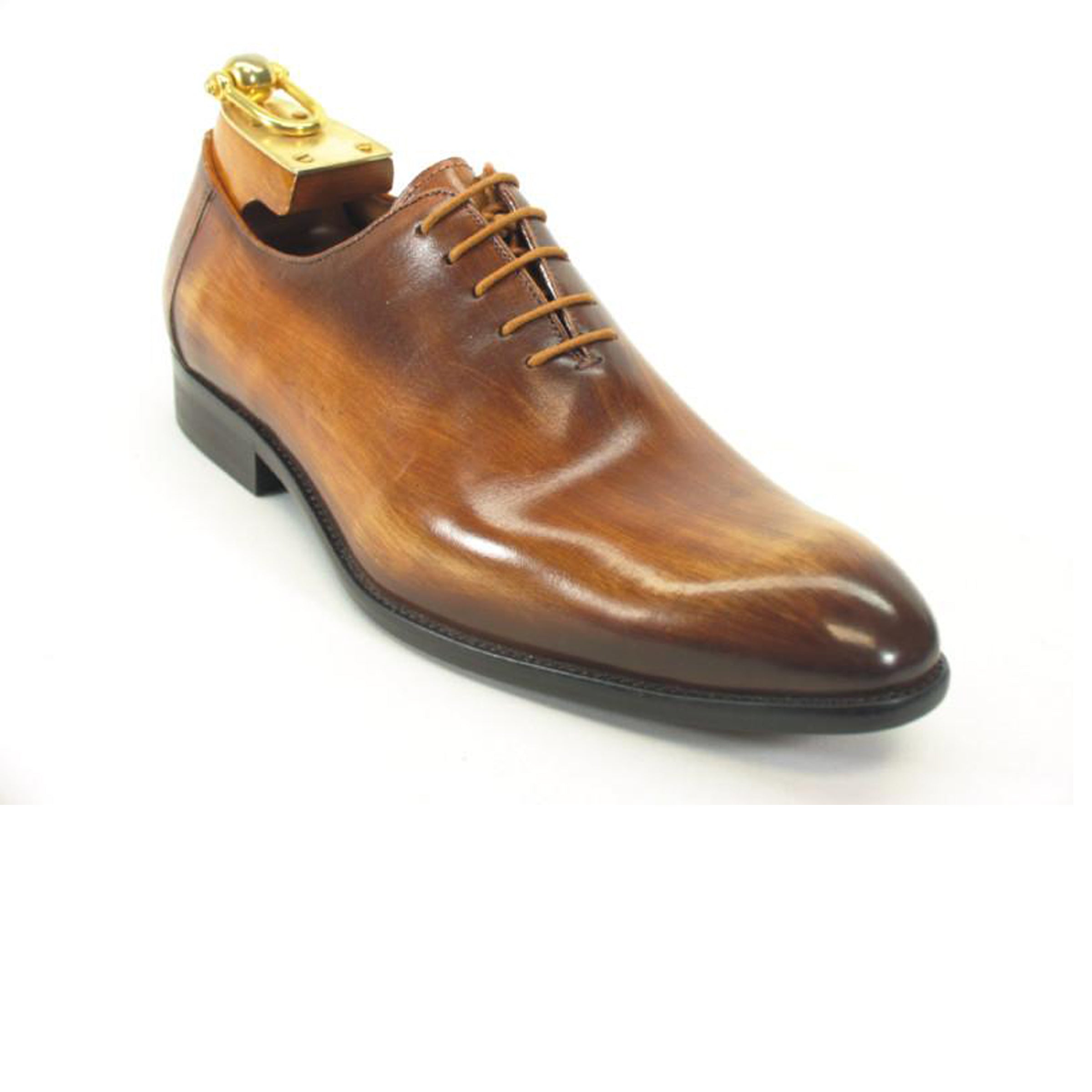 Mens Carrucci Hand Painted Oxford Lace Up Dress Shoe in Cobalt Blue - 7