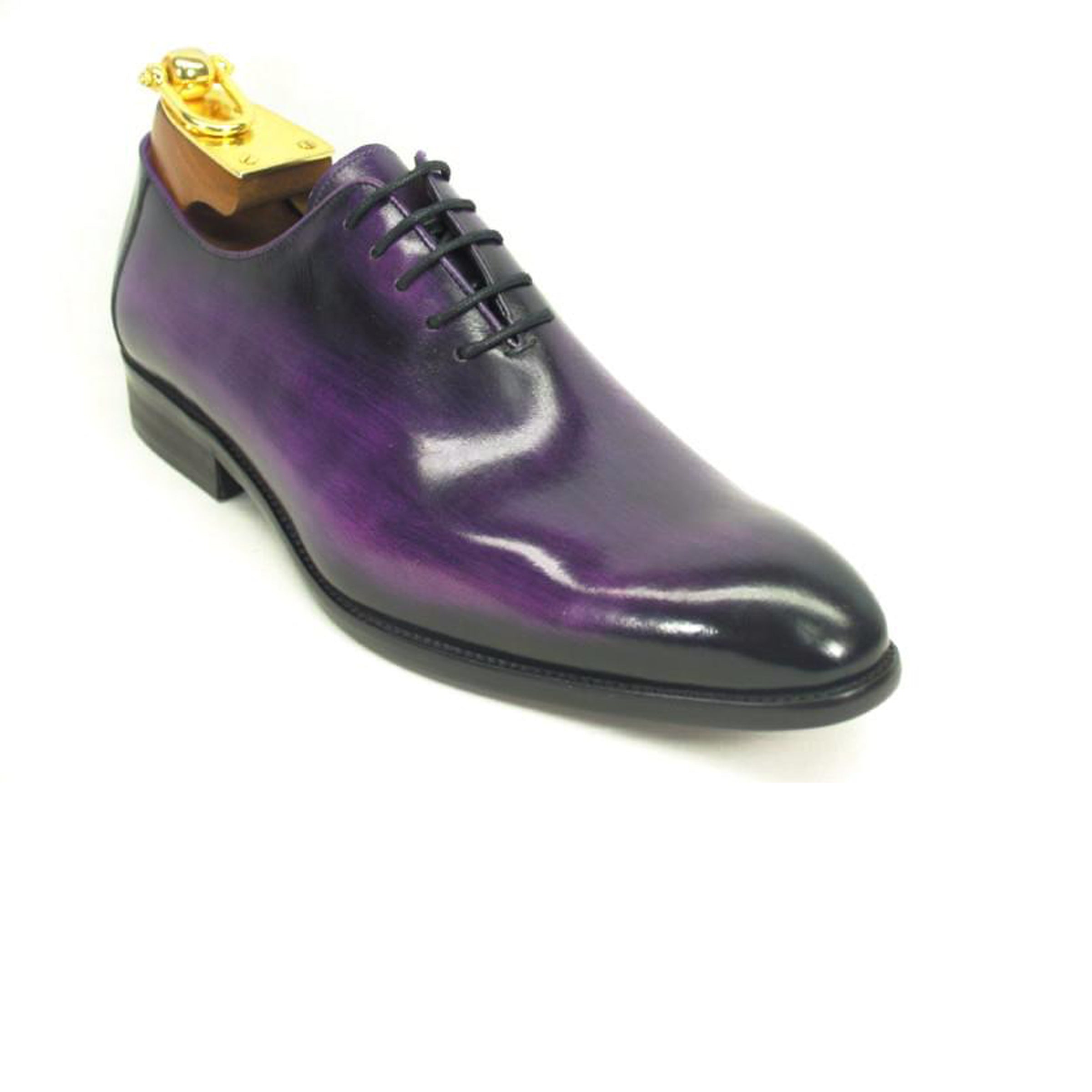 Mens Carrucci Hand Painted Oxford Lace Up Dress Shoe in Cobalt Blue - 7