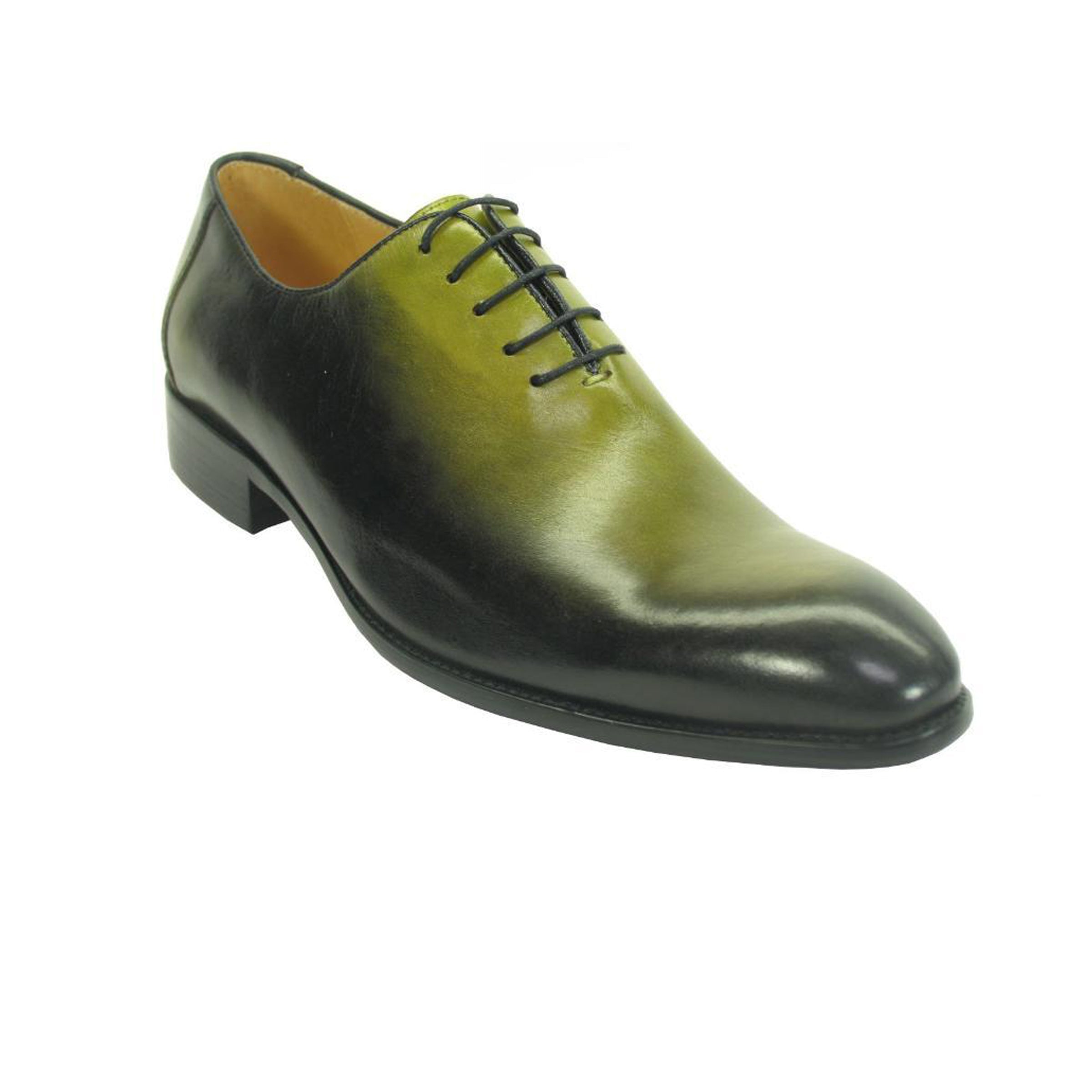 Mens Carrucci Wholecut Leather Dress Shoe Oxford in Cognac - 7.5