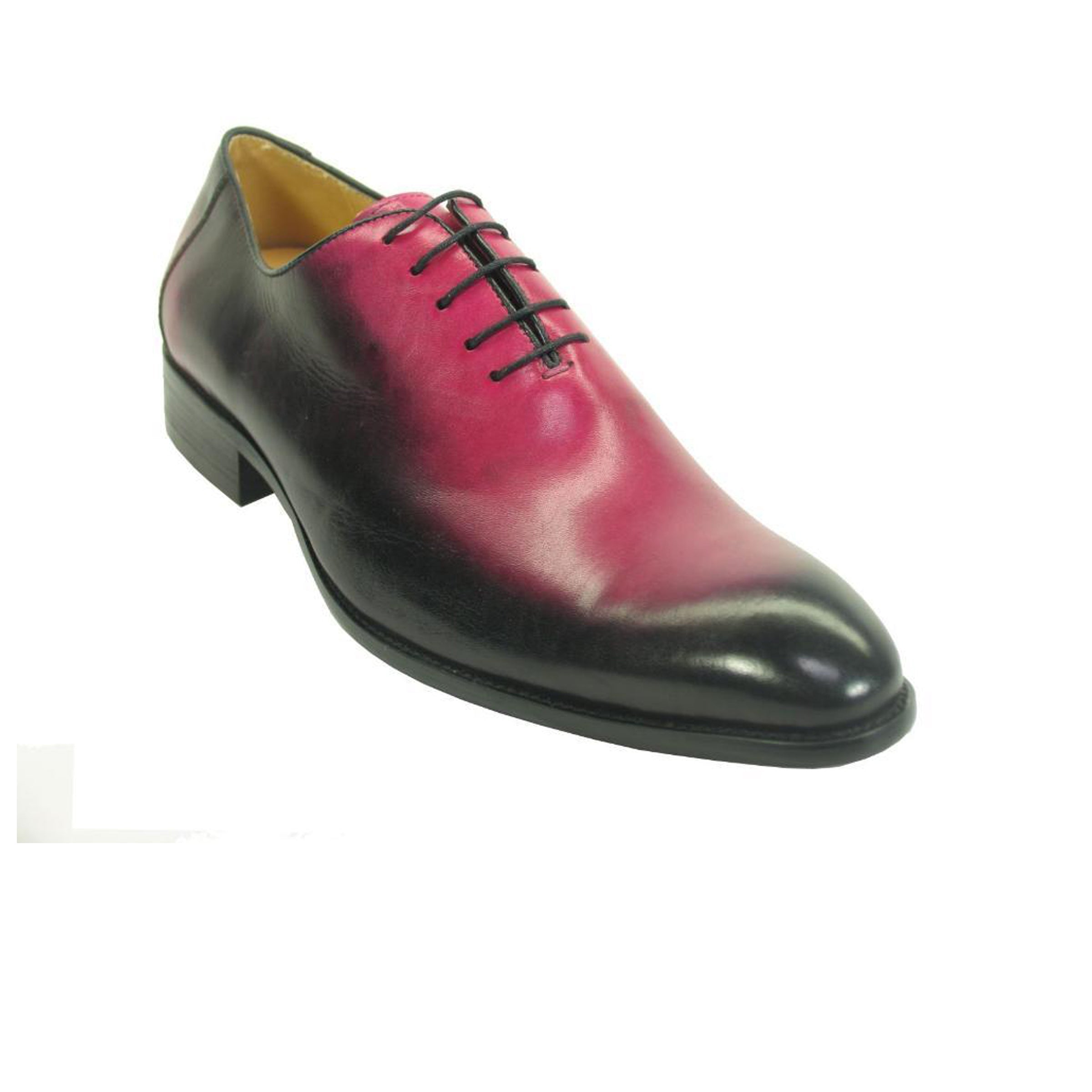 Mens Carrucci Wholecut Leather Dress Shoe Oxford in Cognac - 7.5