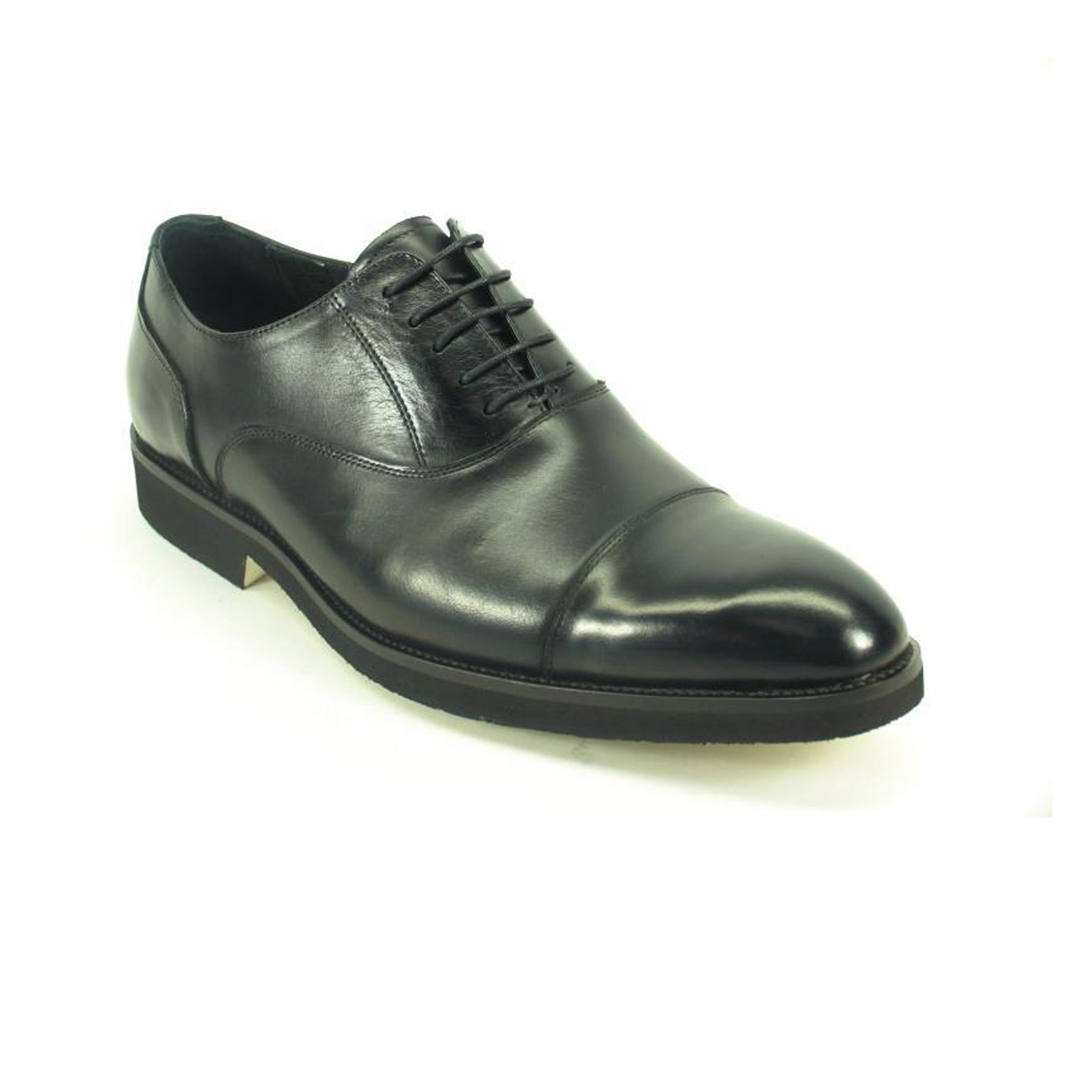 Mens Carrucci Semi-Casual Painted Leather Dress Shoe in Burgundy - 8.5