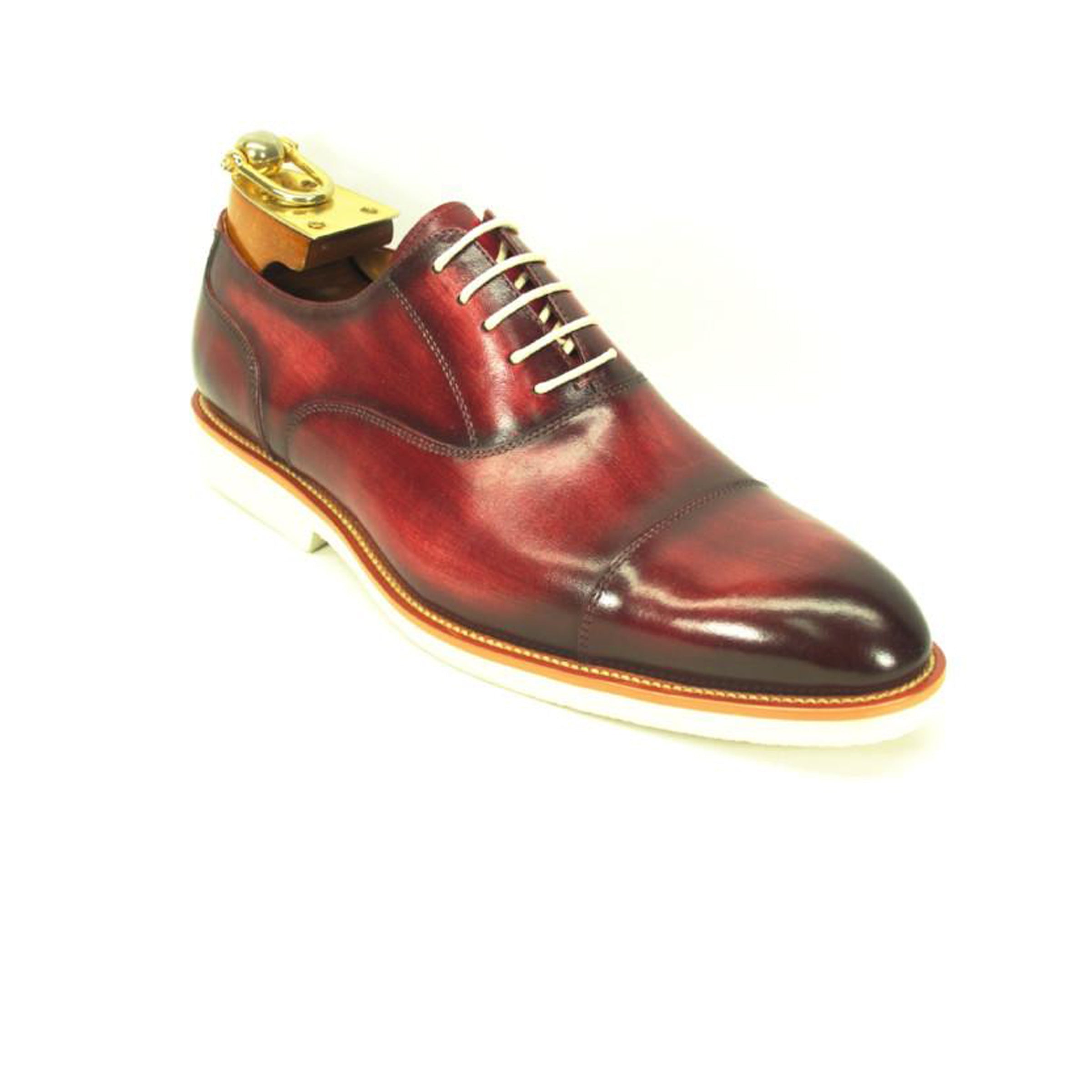 Mens Carrucci Semi-Casual Painted Leather Dress Shoe in Cobalt Blue - 8.5