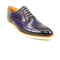 Mens Carrucci Semi-Casual Painted Leather Dress Shoe in Purple