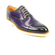 Mens Carrucci Semi-Casual Painted Leather Dress Shoe in Purple