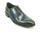 Mens Carrucci Whole Cut Leather Medallion Dress Shoe in Navy Blue
