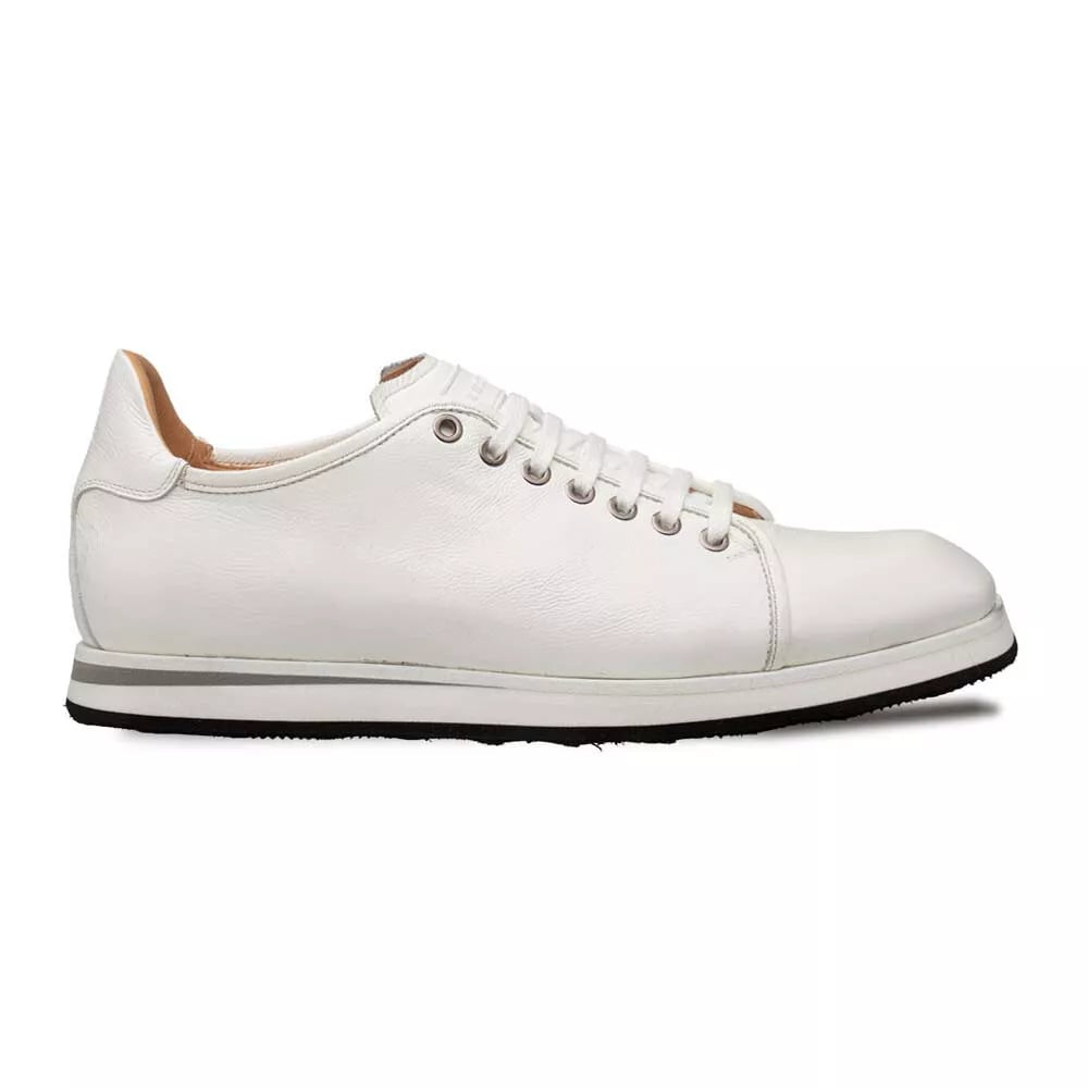 Mezlan Cartuja Sport Oxford White Shiny Calf Sneakers - 8