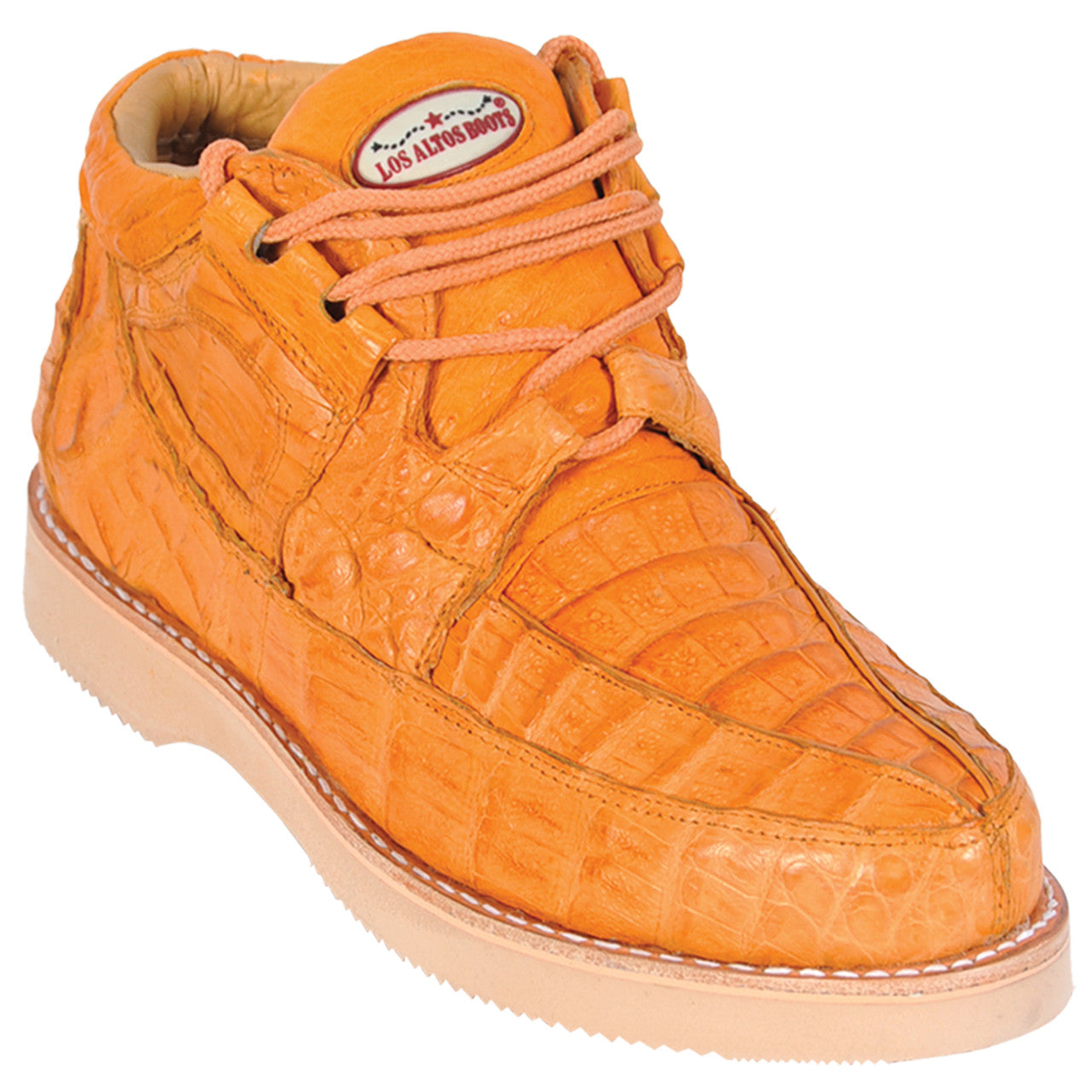 Los Altos Casual Buttercup Full Caiman Skin Sneakers - 8