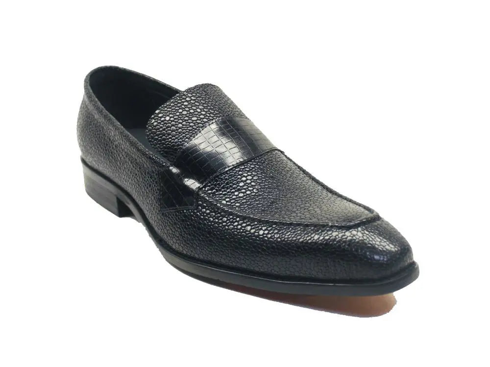 Carrucci Caviar Calfskin Penny Loafer - 7.5