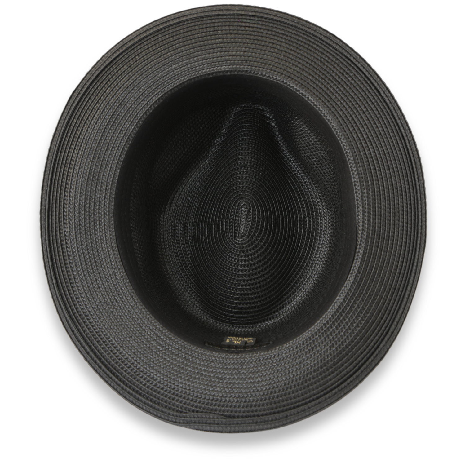 Tapa Crushable Straw Hat Fedora in Charcoal - Small