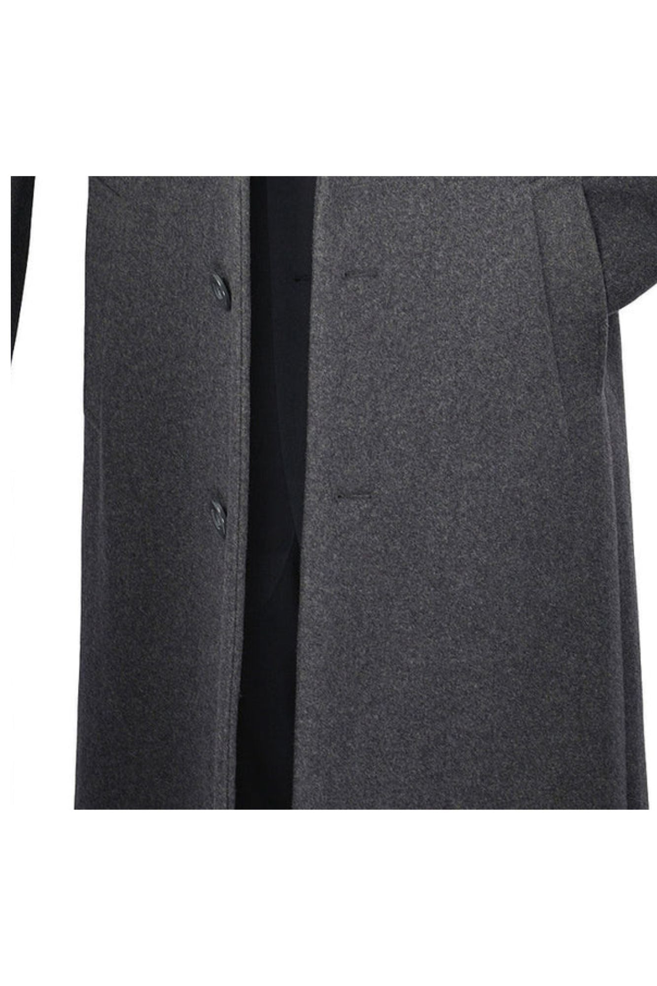 Milan Collection - Wool and Cashmere Regular Fit Dress Charcoal Top Coat