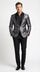 Men’s Shiny Charcoal Grey Blazer –  Sharkskin Dinner Jacket Shawl Collar