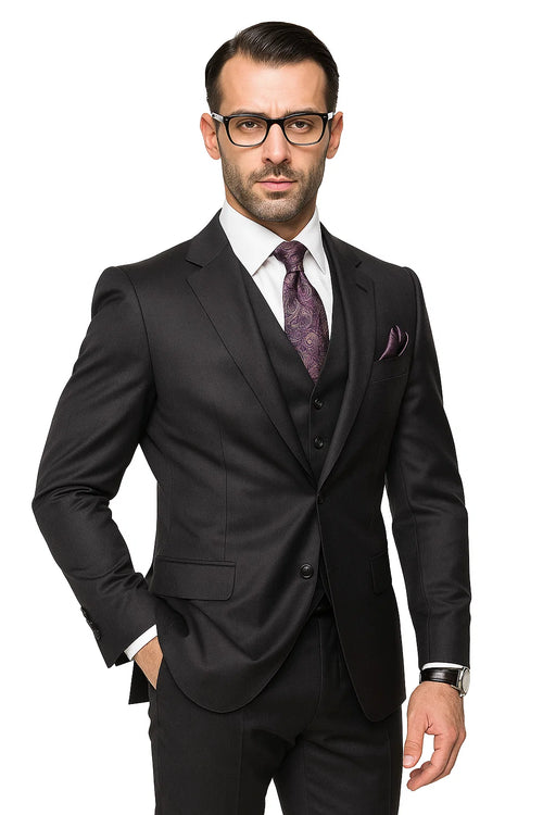  Charcoal 2-Button Regular Fit Suit