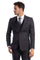 Cheap Priced Suit - Men's Two Button Basic Hybrid Fit Vested Charcoal Suit