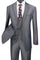 Cheap Priced Suit - Men's Modern Fit Tuxedo Charcoal Suit With Double Breasted Vest And Satin Trim