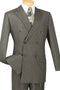 Cheap priced Suit- Mens Double Breasted Gangster Bold Pinstripe Charcoal Suit