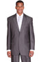 Cheap Priced Suit  - Mens 2 Button Diagonal Shiny Sharkskin Charcoal Grey Suit