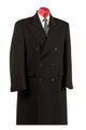 men's Double Breasted Charcoal Grey Six Button Fully Lined Long overcoat