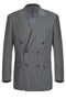 Cheap priced Suit  - Mens Classic Fit Double Breasted Charcoal Grey Suit Bold Gangster Pinstripe