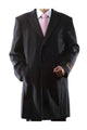 Dark Charcoal Masculine color Luxury Wool / Three-quarter Length Long men's Dress Topcoat - Winter coat ~ overcoats for men