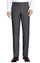 Charcoal Dress Pants Regular Leg Flat Front Pants Pre-Hemmed