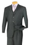 Cheap Priced Suit  - Mens 3 Button Classic Fit Vested Basic Charcoal Suit