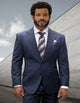 Men's Designer Two Button Charcoal Grey Wool Suit