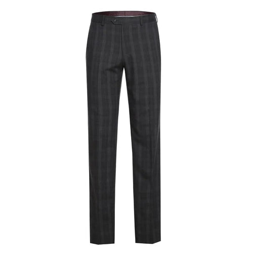 Designer Brand - Stretch Performance Single Breasted Slim Fit Charcoal Plaid