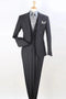 Cheap Priced Suit - Mens Modern Fit One Button Peak Lapel Vested Fashion Charcoal Suit