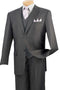 Cheap Priced Suit- Mens Basic 2 Button Vested  Charcoal Suit