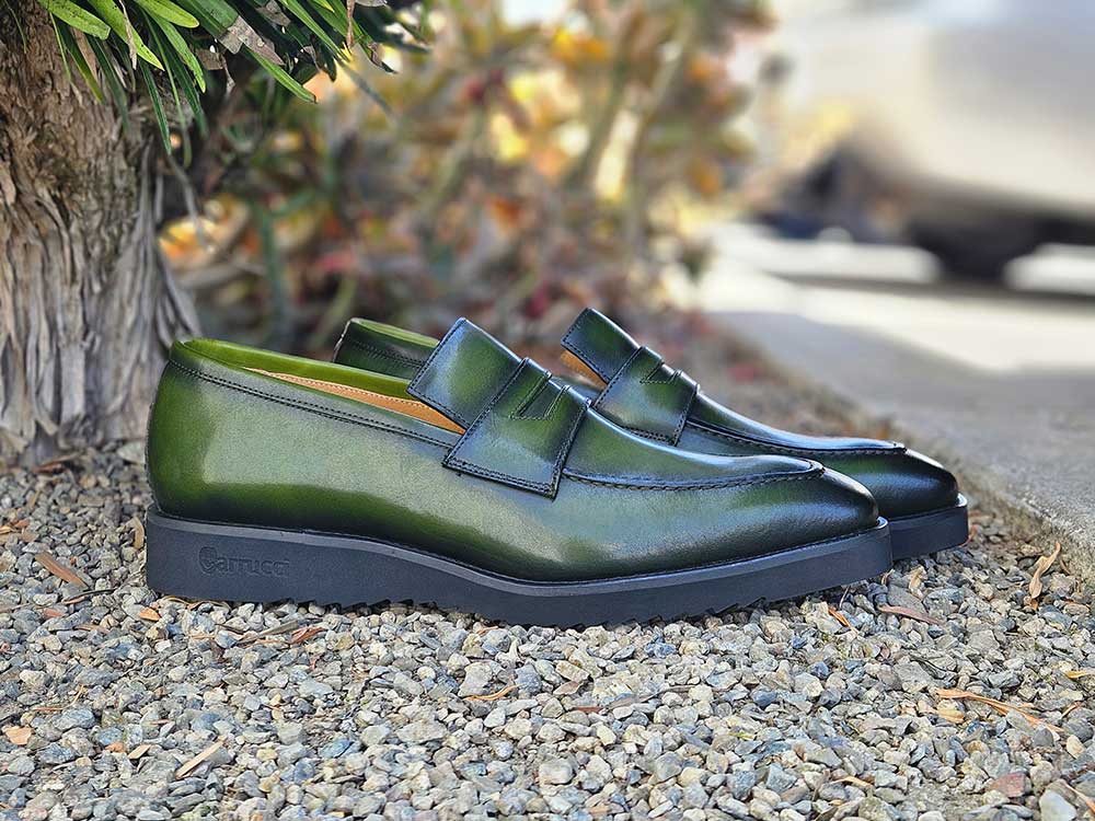 Carrucci Patina Burnished Penny Loafer - 8
