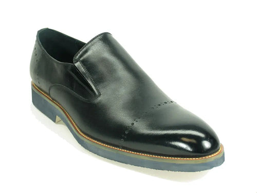 Carrucci Chic Patina Finish Calfskin Slip-on
