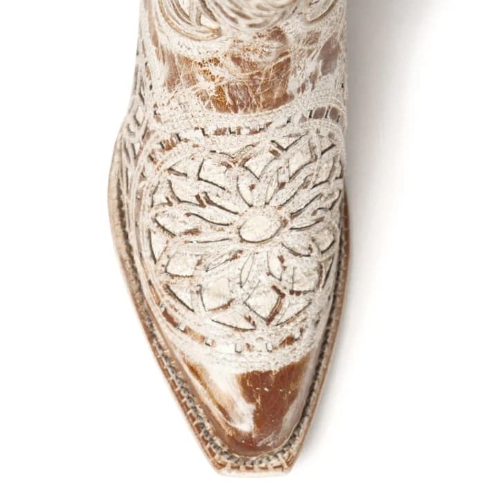 Ferrini Women's Mandala Snip Toe Boots Handcrafted - Shaby Chic Brown - 6B
