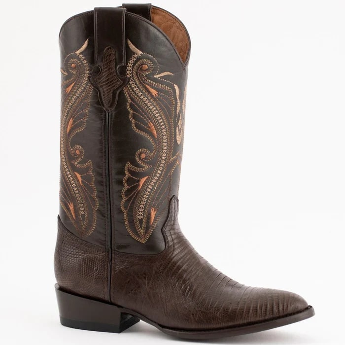 Ferrini Men's Taylor Lizard Round Toe Handcrafted - Chocolate - 6D