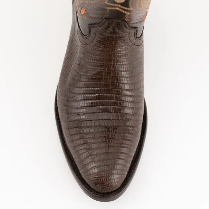 Ferrini Men's Taylor Lizard Round Toe Handcrafted - Chocolate - 6D