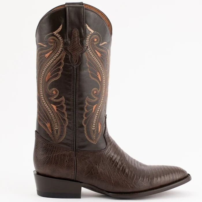 Ferrini Men's Taylor Lizard Round Toe Handcrafted - Chocolate - 6D