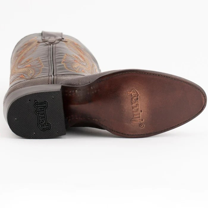 Ferrini Men's Taylor Lizard Round Toe Handcrafted - Chocolate - 6D