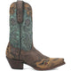 Dan Post Womens Vintage Bluebird Chocolate & Teal 11 Snip Toe Cowboy Boot
