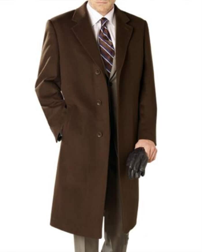 Luxurious High-crafted professionally 30% Premium Top men's Overcoat Coco Chocolate brown Price