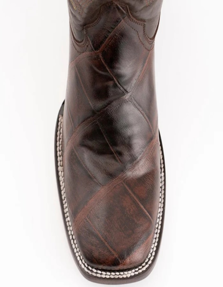 Ferrini Jesse Men's Print Alligator Boots Handcrafted Chocolate - 8.5D