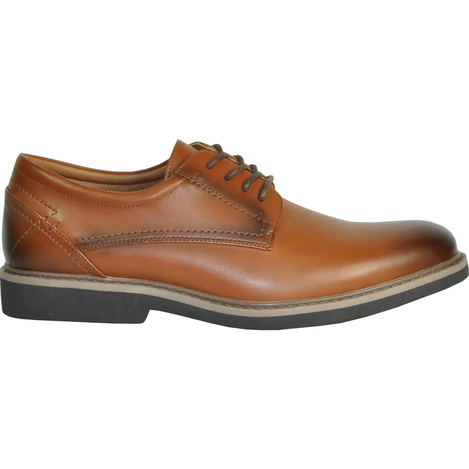 "Antique Cognac Brown Oxford Dress Shoe for Men - Relaxed Fit"