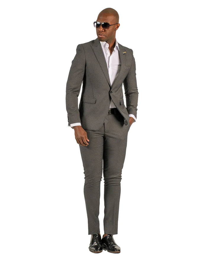 Stretch Fabric - "Gray" Light Weight Suit - Slim Fitted Suit "Style #"