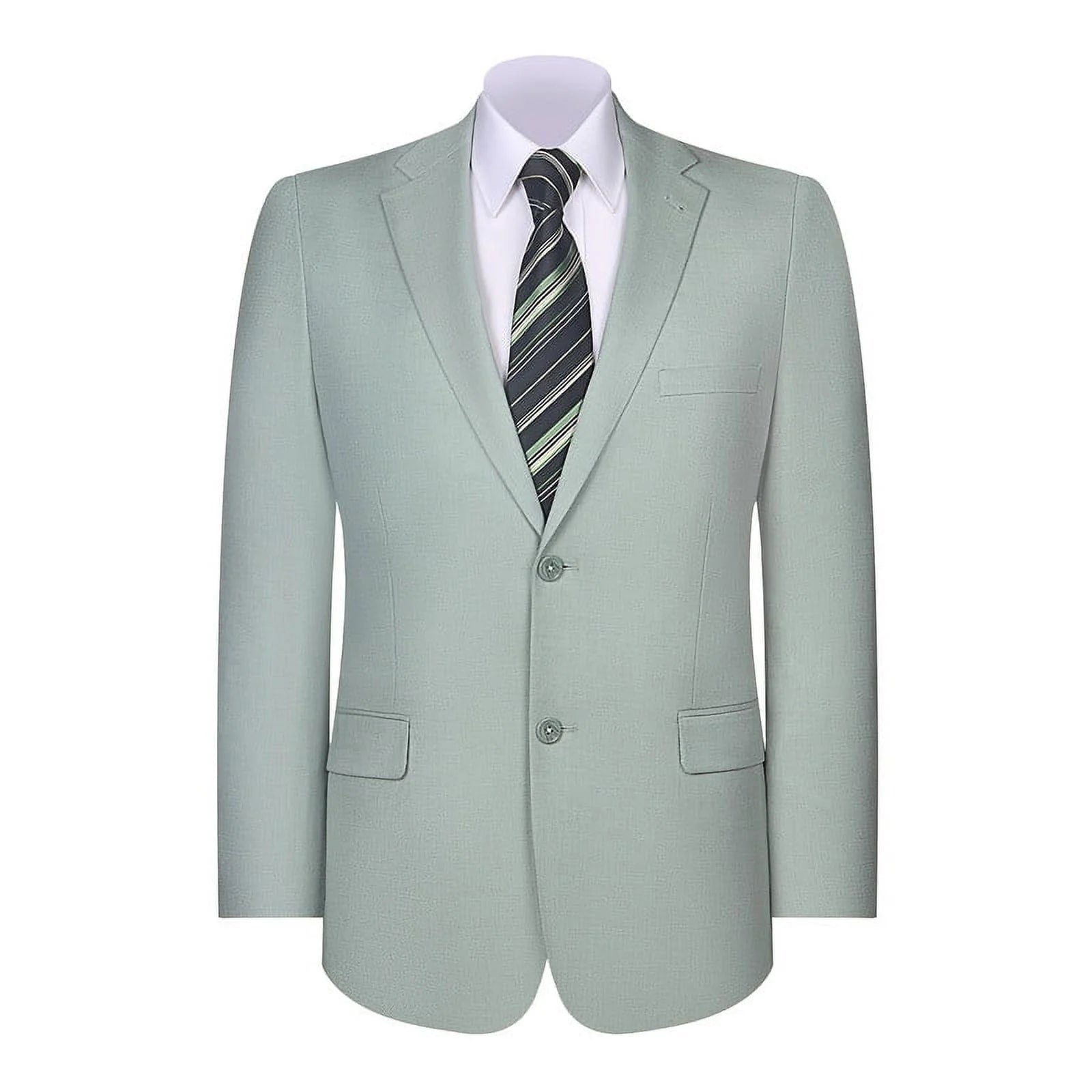 Mens Blazer Classic Fit Sport Coat Two Buttons Lightweight Suit Jacket Iceberg Green - 36 Short