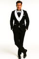 Mens Black Dinner Jacket - Two Toned Color Blazer - Black and White Lapel Sport Coat