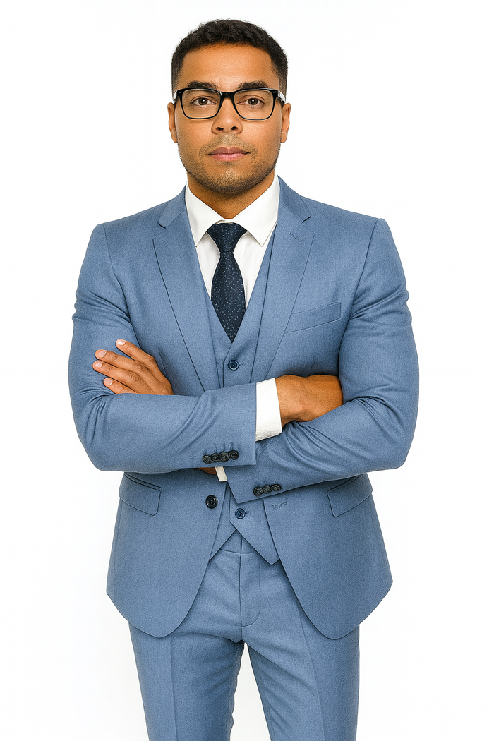 Dusty Blue Groomsmen Suits - Dusty Blue Suits - Mens Suits suit