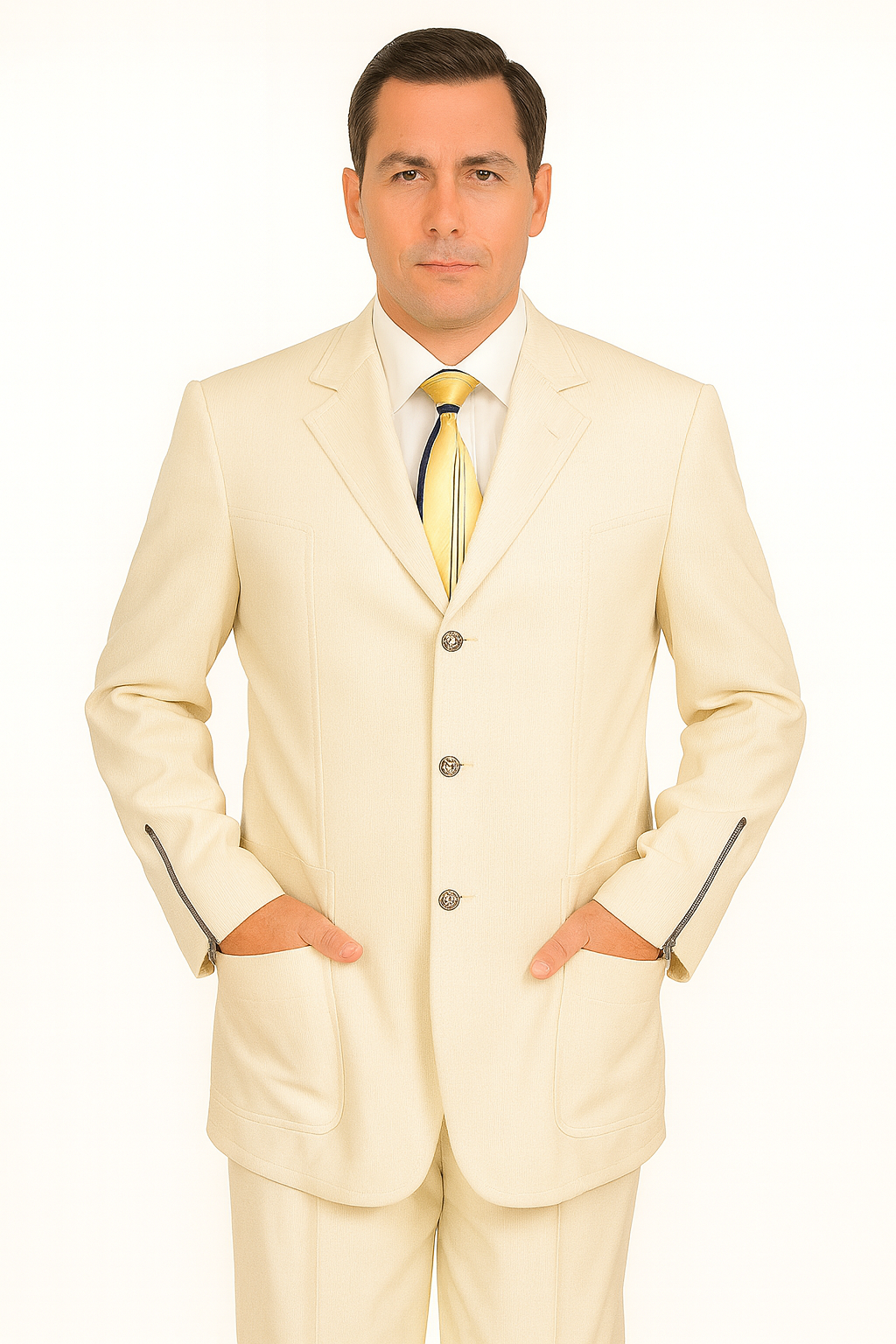 Canto Men's 2-Piece Velvet Corduroy Suit Fashionable Men's Clothing - 38 Short Jacket+32 Waist Adjustable 28to34)(Height: 5 4 to5 7 )(Neck  15-16.5)S-M)