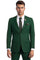 Hunter Green Slim Fit Men's Wedding Suit - Basic 2 Button Style